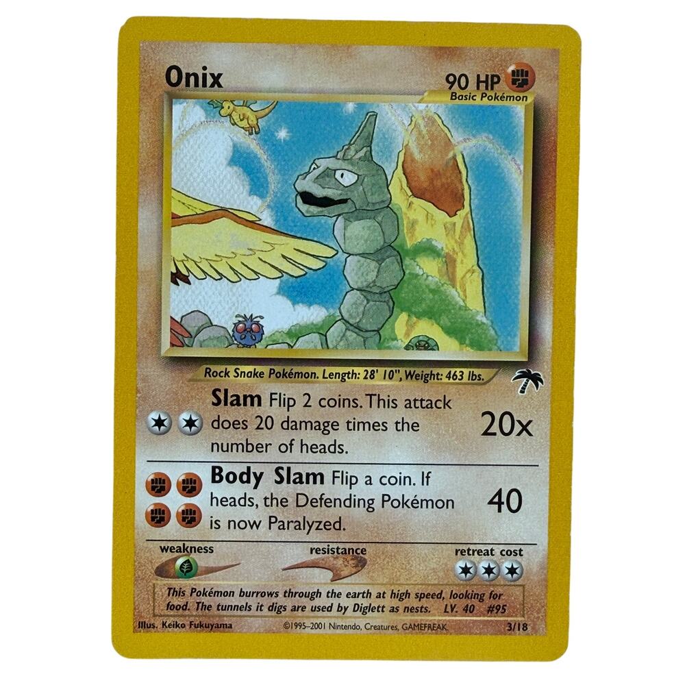 Pokémon TCG Onix 03/18 Southern Islands 2001 Non Holo Vintage WOTC Card LP-EX